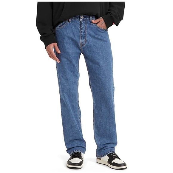 NWT Levi's Mens 505 Regular Fit Blue Jeans Medium Wash Blue Size 38x34 $65 JK016 - Picture 1 of 2